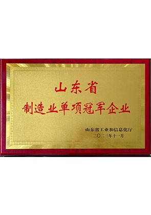 山東省制造業(yè)單項**企業(yè)